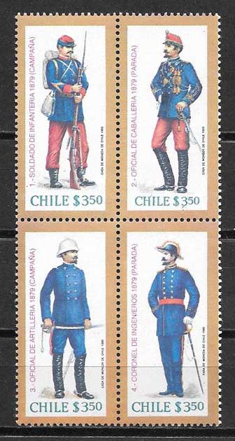 valor y precio Colección sellos militares Chile