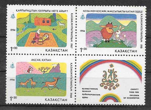 Filatelia beneficiencia Kazastán 1994