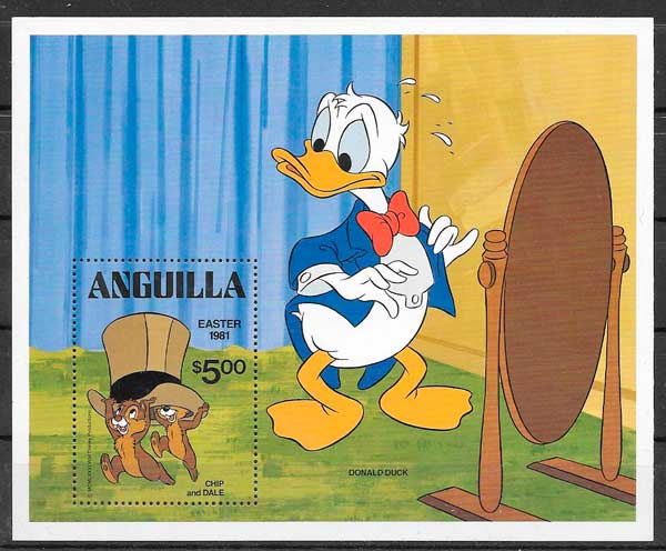 sellos Disney Anguilla 1981