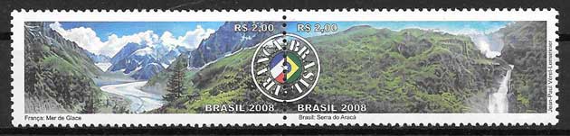 sellos Emisión Conjunta Brasil 2008