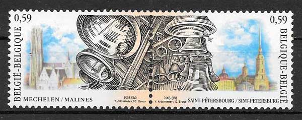 colección sellos emisiones conjunta Bélgica 2003