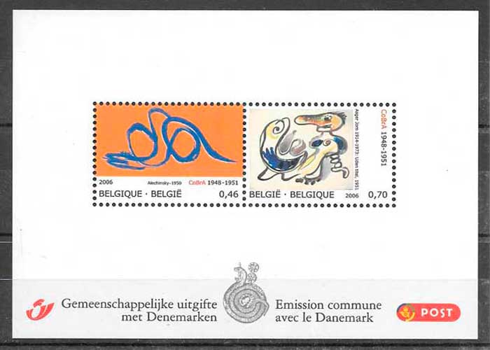 colección sellos emisiones conjunta Bélgica 2006