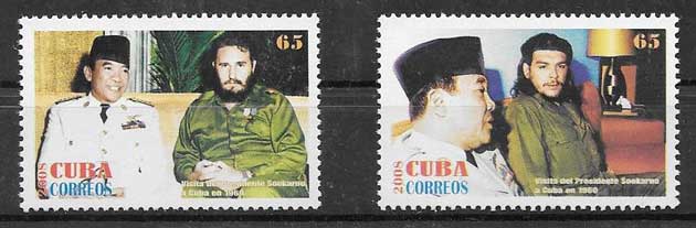 sellos Emisión Conjunta Cuba 2008