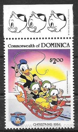 sellos Disney Dominica 1985