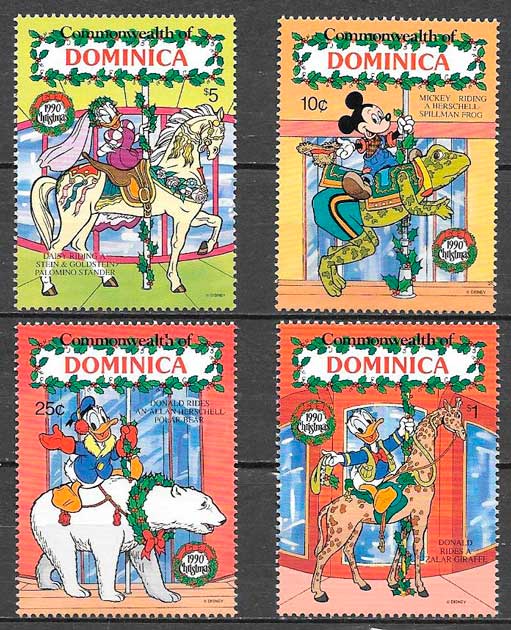 sellos Disney Dominica 1990