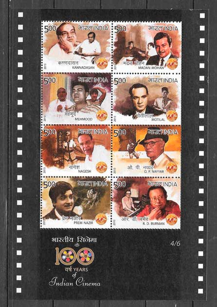 colección sellos cine India 2013