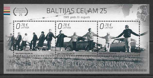 sellos emisiones conjuntas Letonia 2014