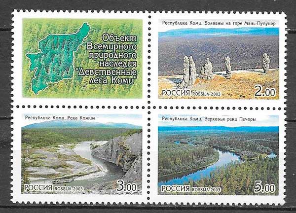 colección sellos patrimonio Rusia 2003