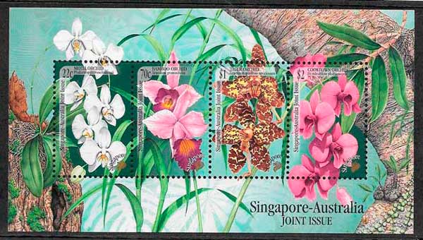 filatelia colección emisiones conjunta Singapur 1998