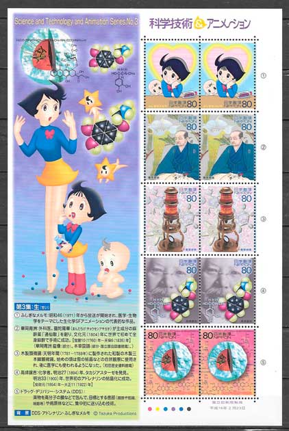 sellos cómic Japón 2004