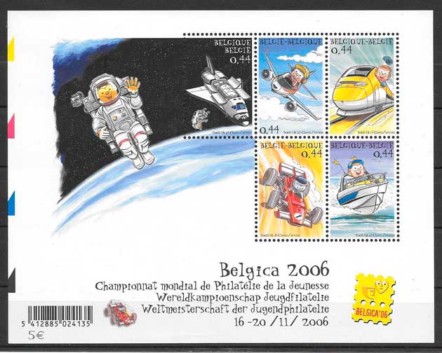 sellos cómic Bélgica 2005