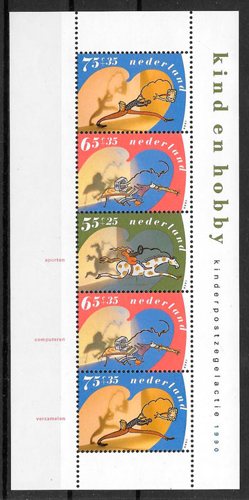 sellos cómic Holanda 1990