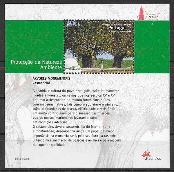 colección sellos medio ambiente Portugal 2005