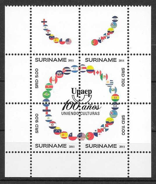 colección sellos UPAEP Suriname 2011