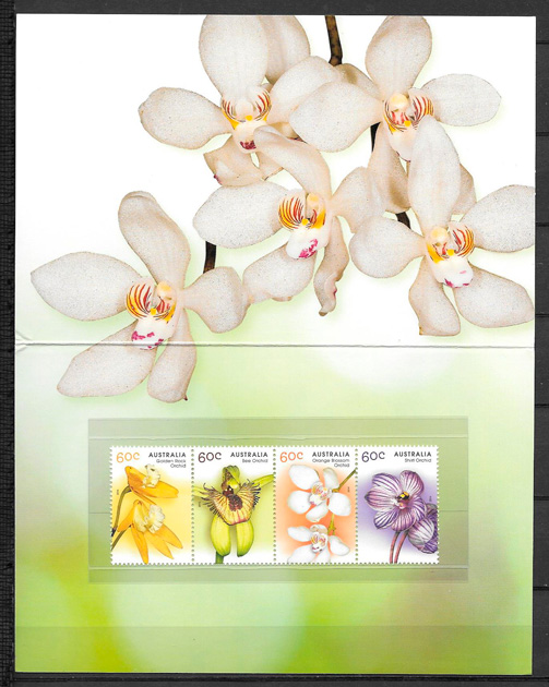 filatelia orquídeas Australia 2014