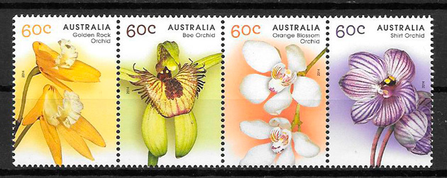 filatelia orquídeas Australia 2014