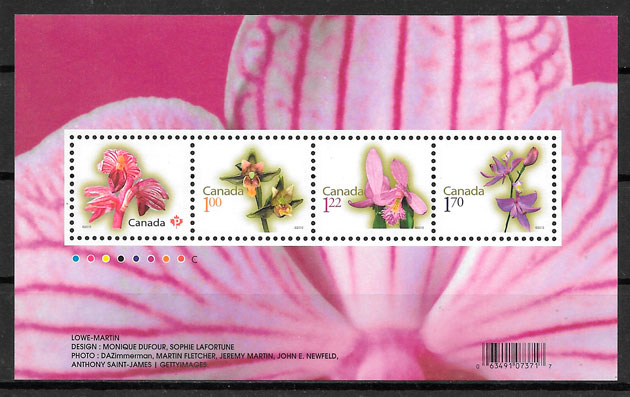 sellos orquídeas Canadá 2010