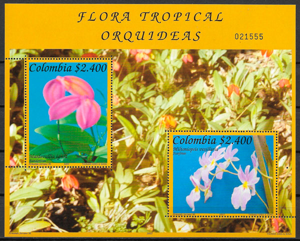 filatelia orquideas Colombia 2003