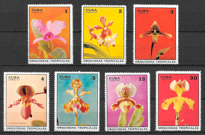 sellos orquídeas 1971