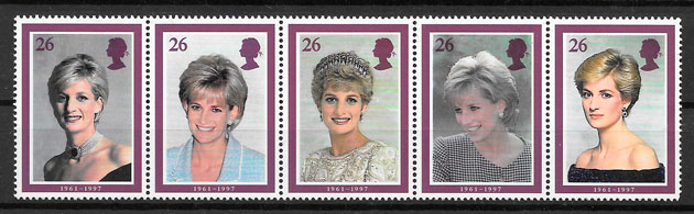 colección sellos Diana de Gales 1998