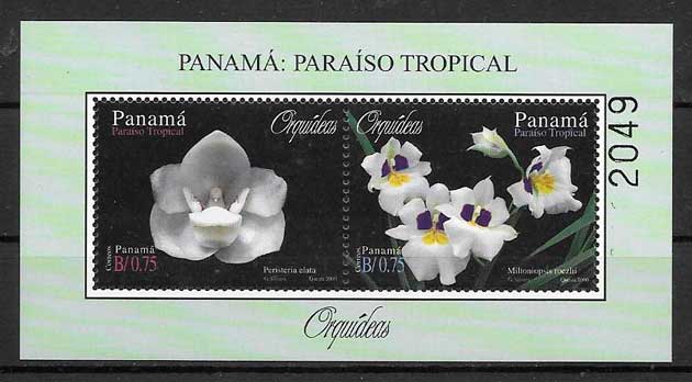 filatelia orquídeas Panamá 2000