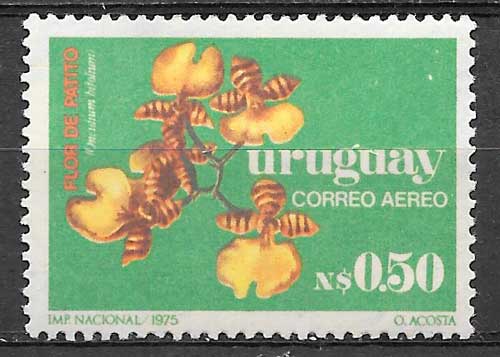 filatelia orquideas Uruguay 1975