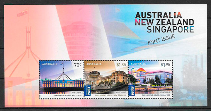 colección sellos emisiones conjuntas 2015 Australia 2015