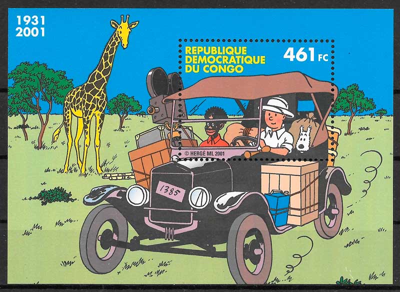 coleccion sellos emisiones conjunta Congo 2001