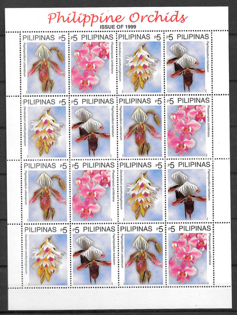sellos orquídeas Filipinas 1999