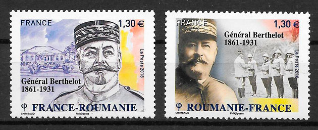 colección sellos Francia emisiones conjunta 2018