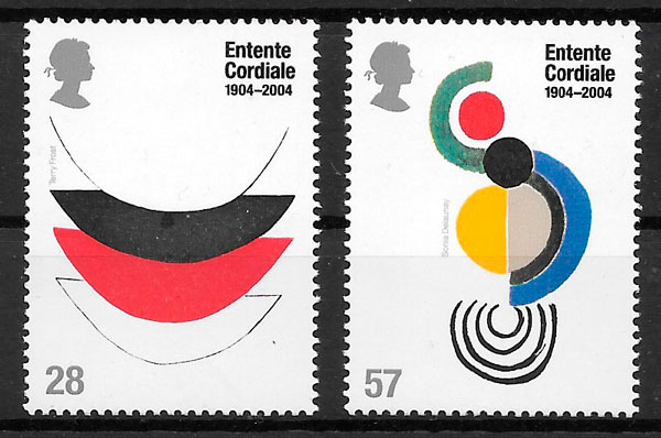 colección sellos emisiones conjunta Gran Bretaña 2004