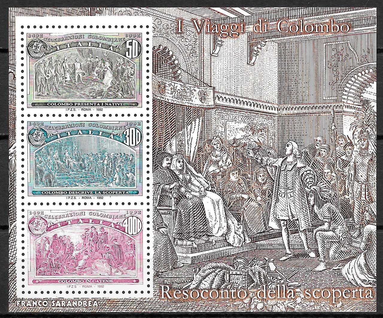 sellos emisiones conjunta Italia 1992