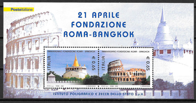 sellos emisones conjunta Italia 2004