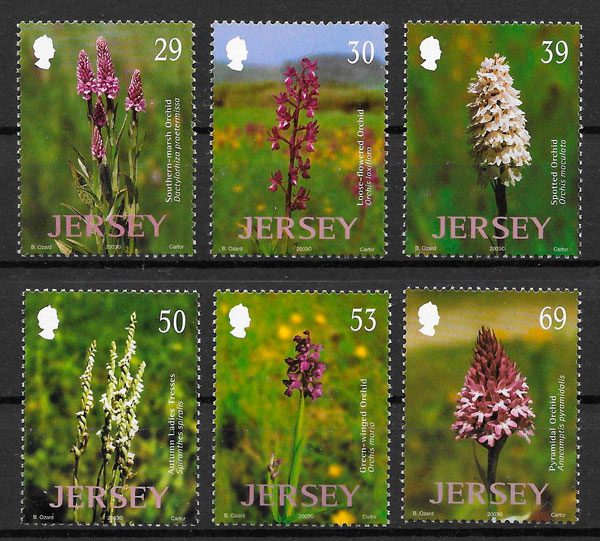 colección sellos orquídeas Jersey 2003