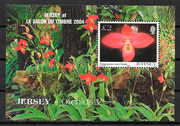 filatelia orquídeas Jersey 2003
