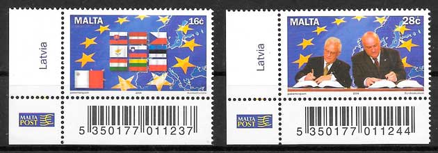 sellos emisones conjunta Malta 2004