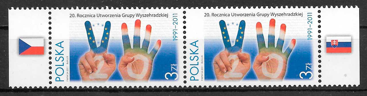 coleccion sellos emisiones conjunta Polonia 2011