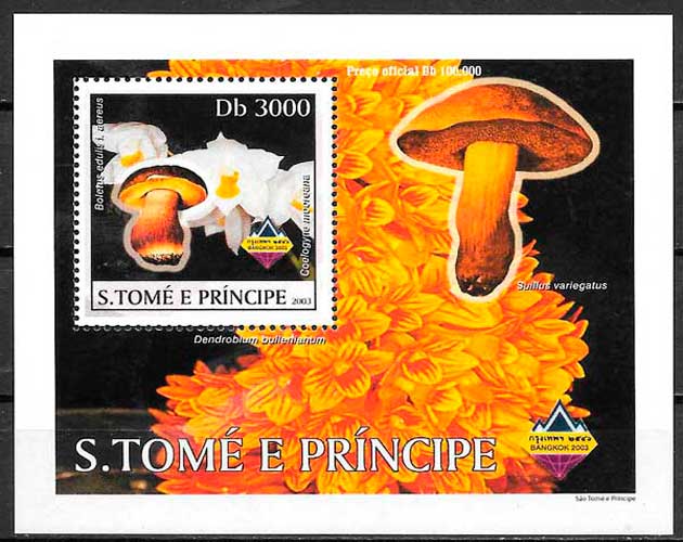 coleccion sellos orquideas Santo Tome y Principe 2003