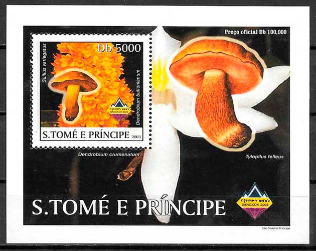 coleccion sellos orquideas Santo Tome y Principe 2003