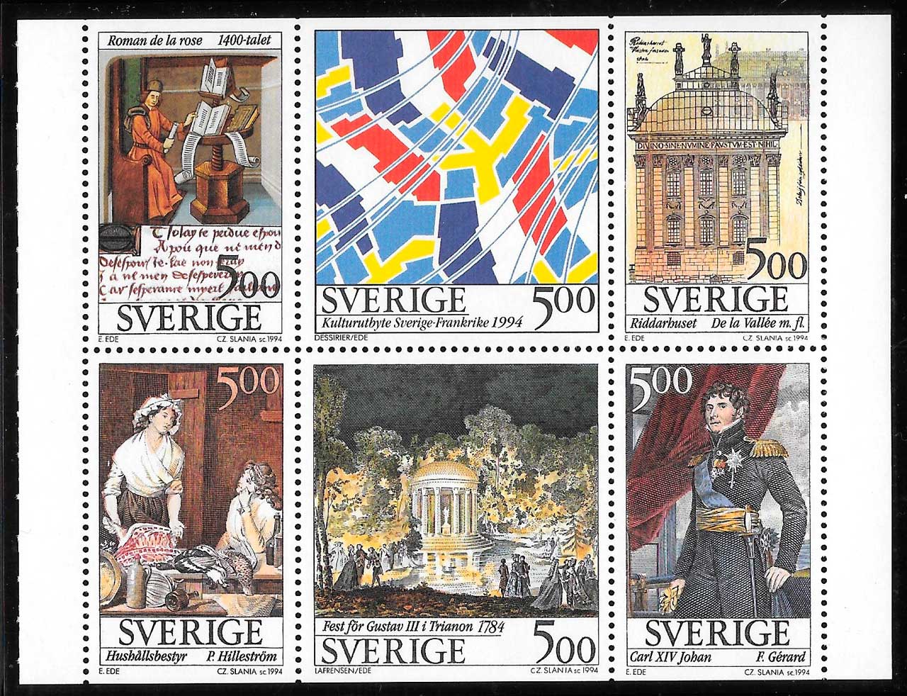 sellos emisiones conjunta Suecia 1994
