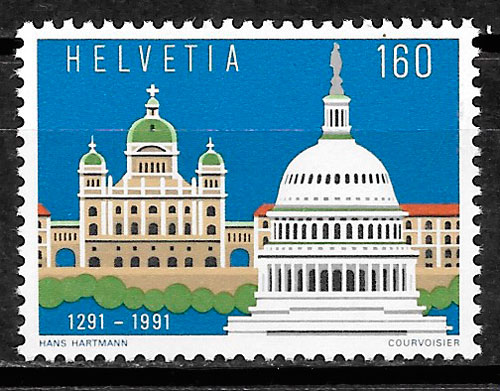 coleccion sellos emisones conjunta Suiza 1991
