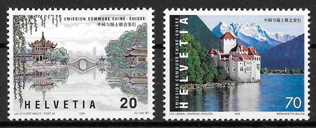 selos emiones conjuntas Suiza 1998