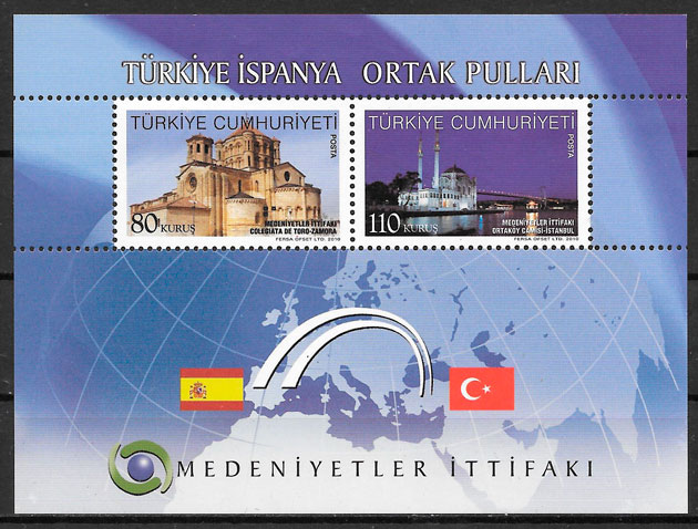 colección selos emisiones conjunta Turquía 2010