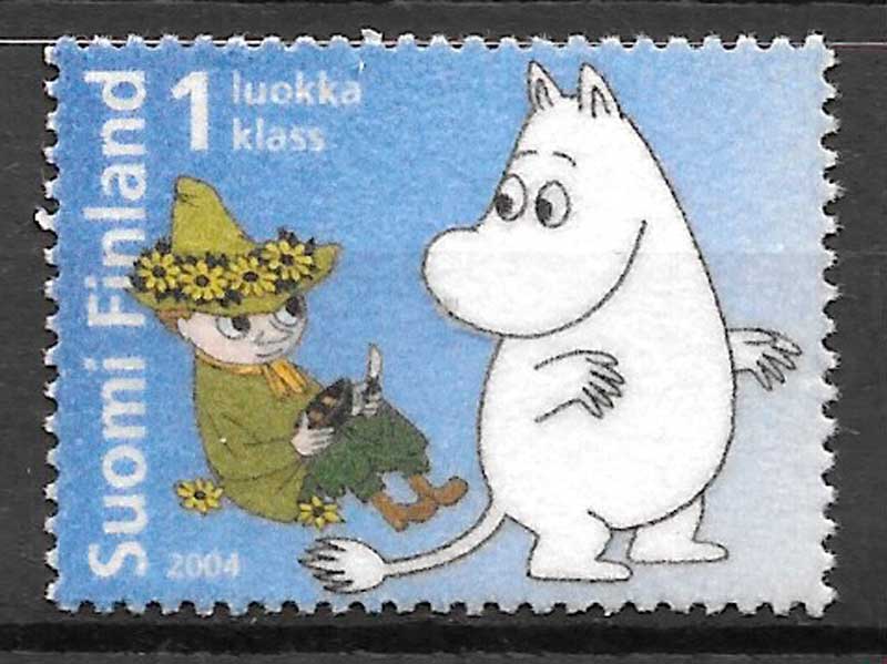 coleccion sellos comic Finlandia 2004