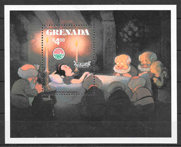 sellos disney Grenada 1980