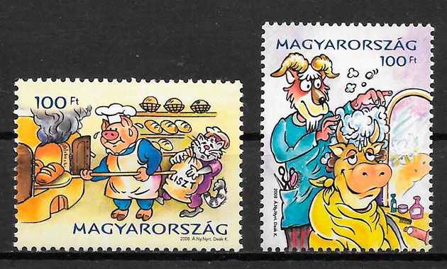 sellos cómic Hungría 2008