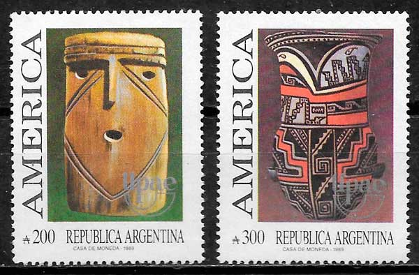 sellos UPAEP Argentina 1989
