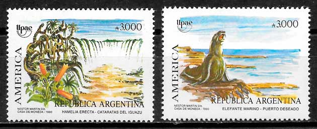 sellos UPAEP Argentina 1990