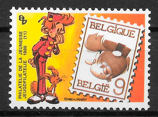 sellos cómic Bélgica 1988
