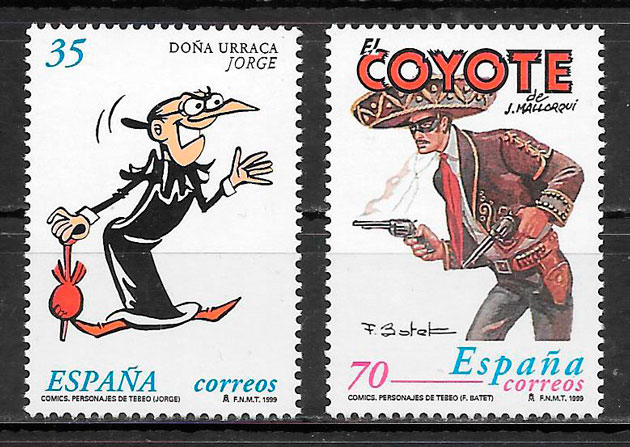 colección sellos cómic España 1999